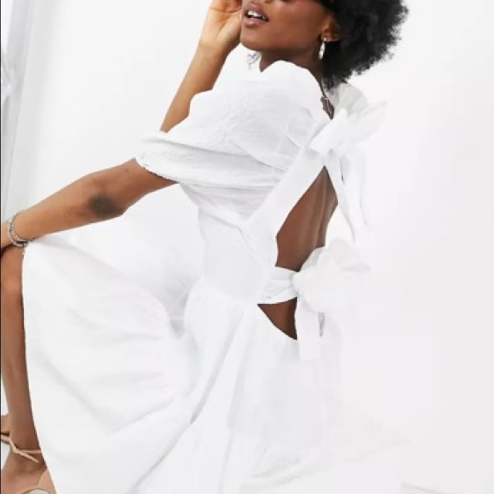 Bardot tiered square neck mini dress - Picture 5 of 6